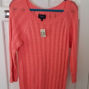 3/4 sleeve boatneck spring cable knit sweater